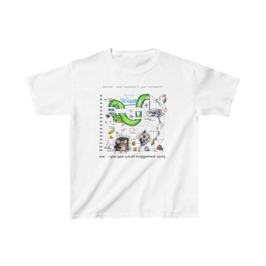 Funny homework Kids Heavy Cotton™ Tee