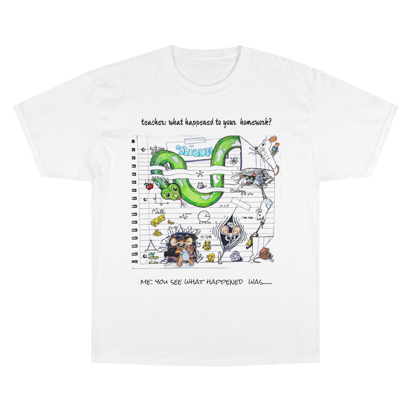 Champion T-Shirt funny homework theme